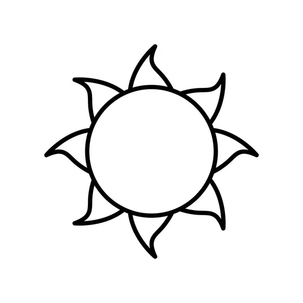 Sun hot line style icon — Stockvector