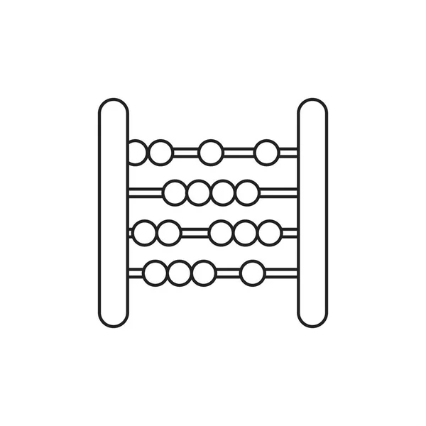 Játék abacus vonal stílus ikon — Stock Vector