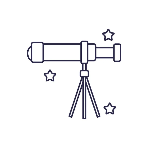 Evren teleskop çizgisi biçimi simgesi — Stok Vektör