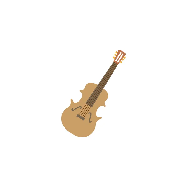 Fiddle music flat style icon — Stock Vector