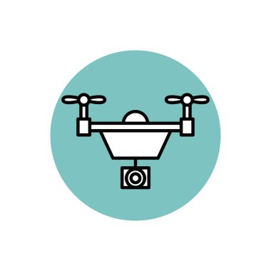Dijital dron simgesi blok tasarımı