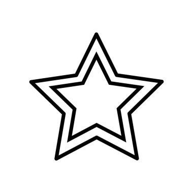 yıldız beş köşeli çizgi biçimi simgesi