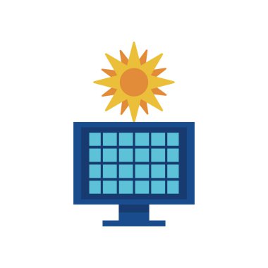 İzole güneş paneli düz tasarımı