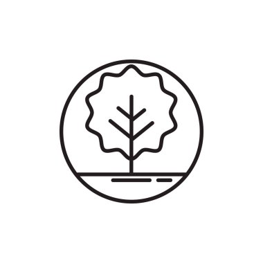 Yapraklı ağaç doğal çizgi biçimi