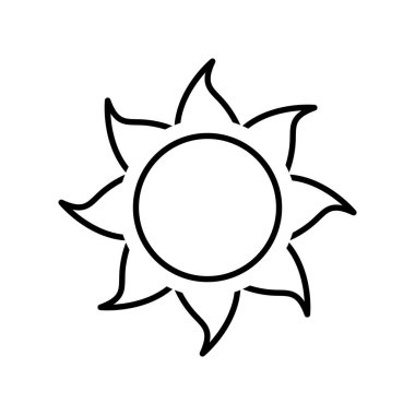 sun hot line style icon