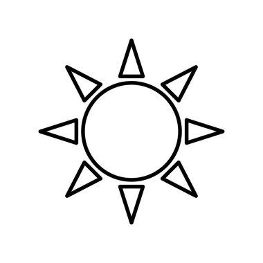 sun hot line style icon