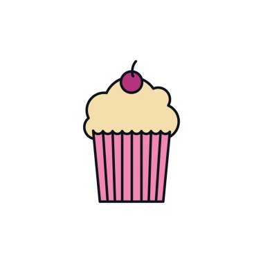 Cupcake kutlama partisi tasarımını tamamla