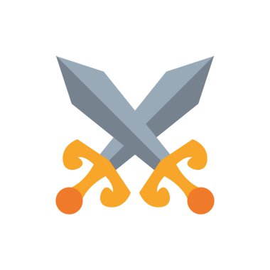 Ortaçağ kılıçları düz stil simgesi