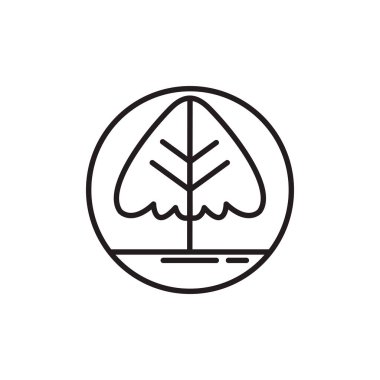 Yapraklı ağaç doğal çizgi biçimi