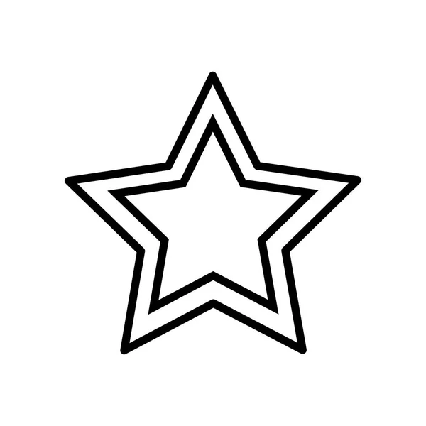Estrela cinco apontou ícone estilo de linha —  Vetores de Stock