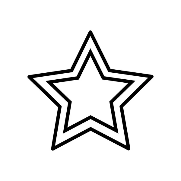 Estrella cinco líneas puntuales icono de estilo — Vector de stock