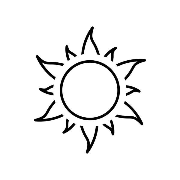 Sun hot line style icon — Stockvector