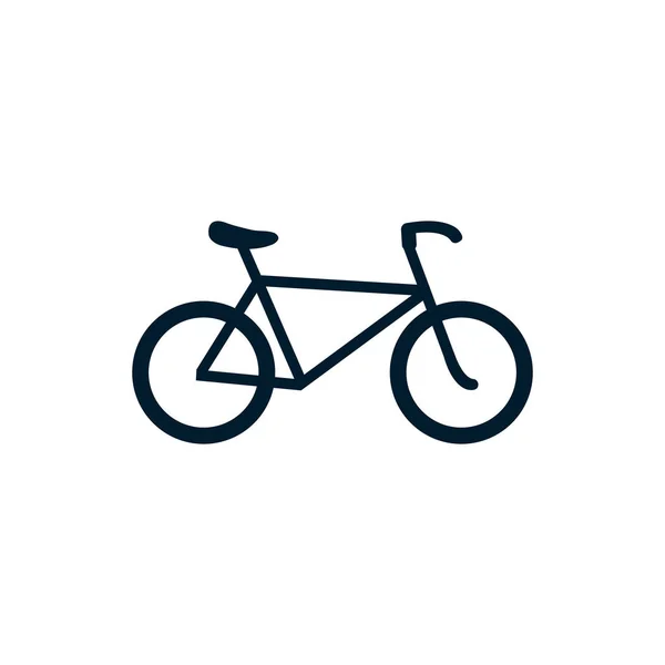 Geïsoleerde fiets pictogram plat ontwerp — Stockvector