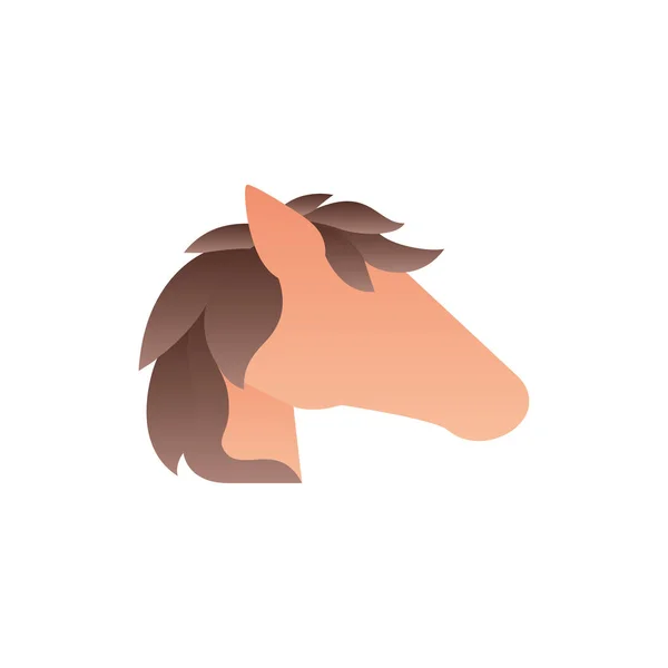 Horse fantasy gradient style - Stok Vektor
