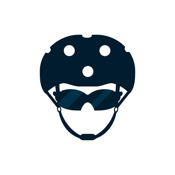 Isolated cyclist icon flat design — Vector de stock