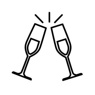 şarap kadehleri tarzı simge