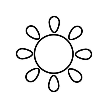 sun hot line style icon