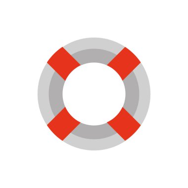 İzole edilmiş güvenli yüzen simge düz tasarımı