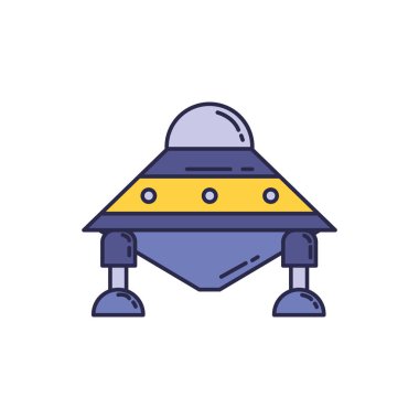 Uzay gemisi evren biçim simgesini doldur