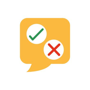 İzole iletişim balonu simgesi düz tasarım