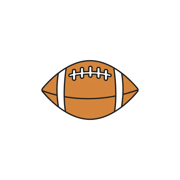 Toy ball american football fill style icon — Stock Vector