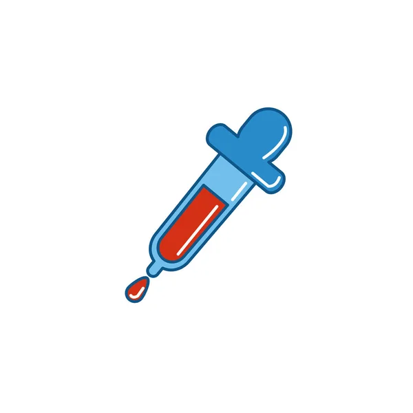 Isolerad medicinsk blod dropper ikon fylla design — Stock vektor