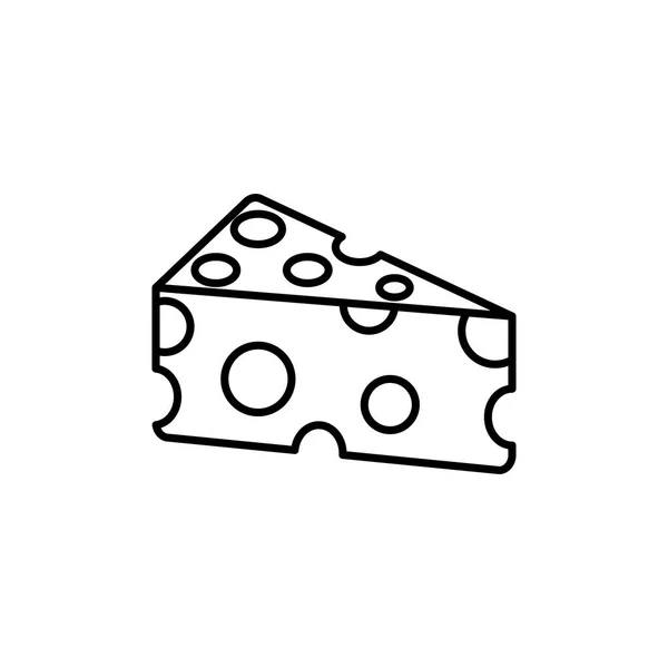 Diseño de líneas de iconos aislantes para quesos — Archivo Imágenes Vectoriales