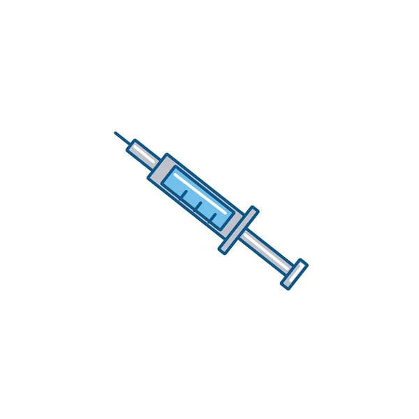 Conception d'icônes d'injection médicale isolée — Image vectorielle