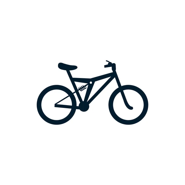 Geïsoleerde fiets pictogram plat ontwerp — Stockvector