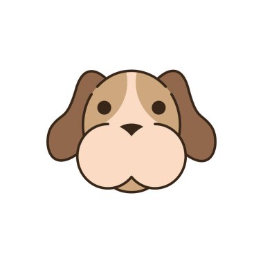 şirin küçük dachshund baş köpek doldurma biçimi simgesi