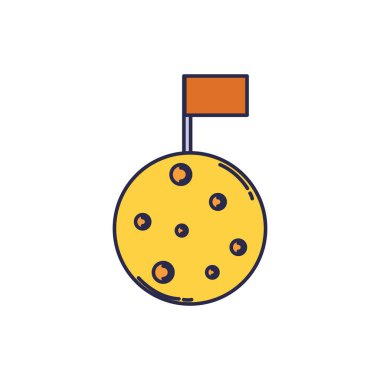 bayraklı evren dolunayı biçim simgesi