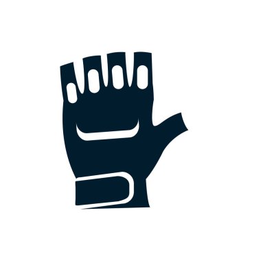 İzole edilmiş bisiklet eldiveni simgesi düz tasarım