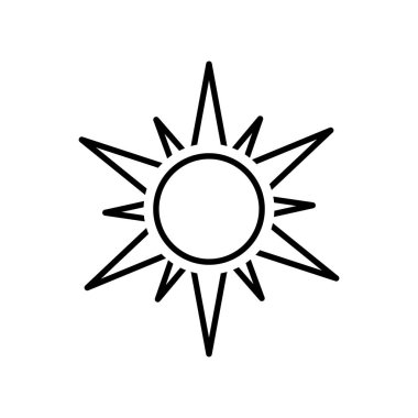 sun hot line style icon