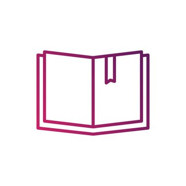 İzole edilmiş açık kitap gradyan tasarımı