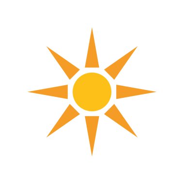 güneş sıcak düz biçim simgesi