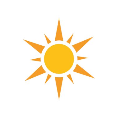 güneş sıcak düz biçim simgesi
