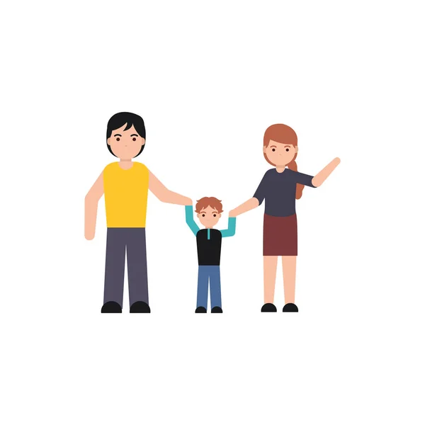 Personnes membre famille plat image — Image vectorielle