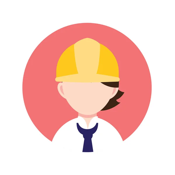 Man worker professional , person flat design icon — Stock Vector