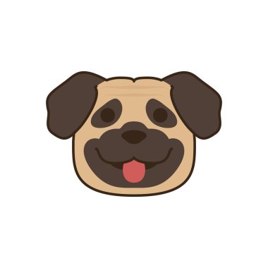 Küçük sevimli köpek kafası doldurma simgesi