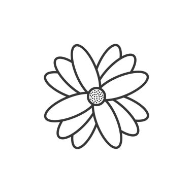 Ayrı çiçek simgesi çizgi tasarımı