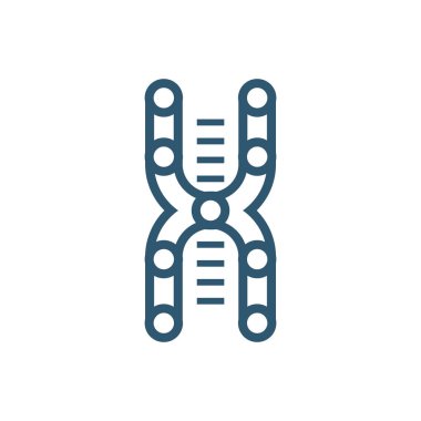 dna molecule research line style icon