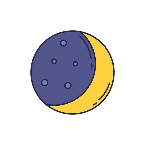 Universe moon fill style icon — Stock Vector