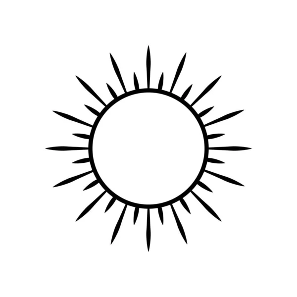 Sol línea caliente icono de estilo — Archivo Imágenes Vectoriales