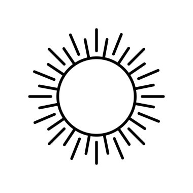 sun hot line style icon