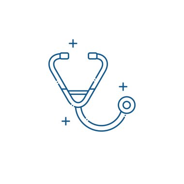 İzole edilmiş tıbbi steteskop çizgisi tasarımı