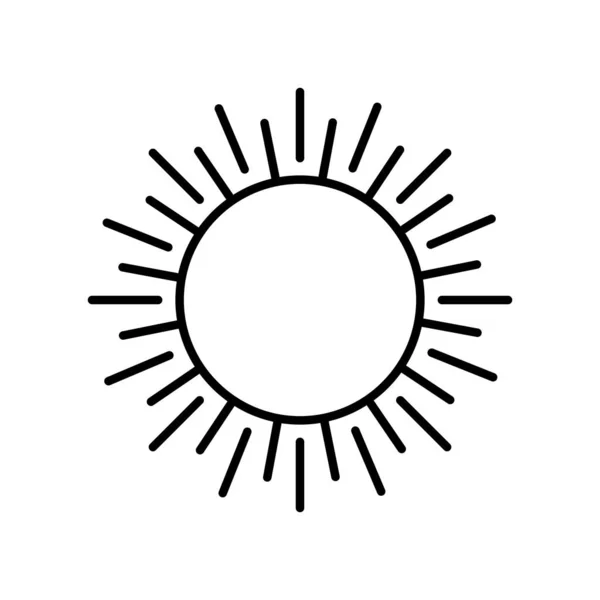Sun hot line style icon — Stock vektor