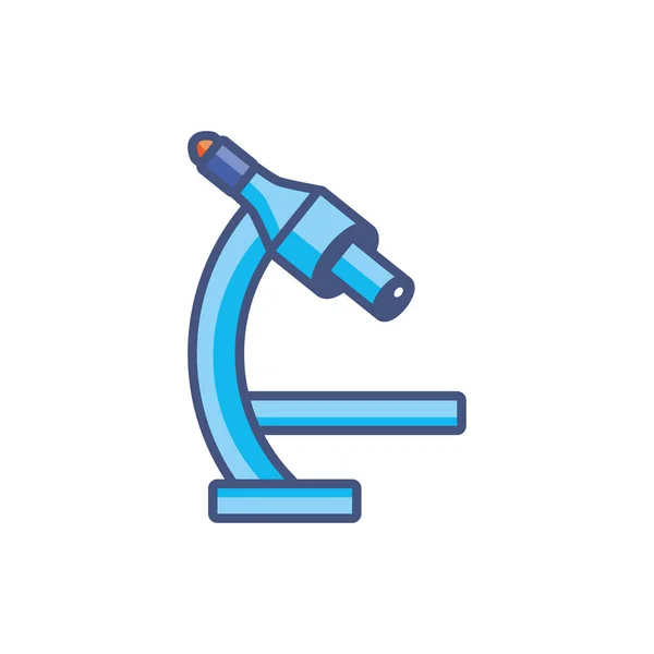 Science microscope research fill style icon — Stok Vektör