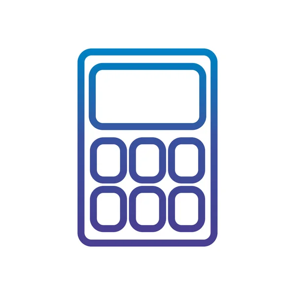 Calculator equipment office line gradient design — Stok Vektör