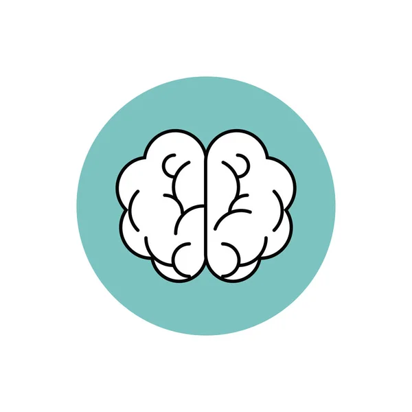 Isolated brain icon block design — Vector de stock
