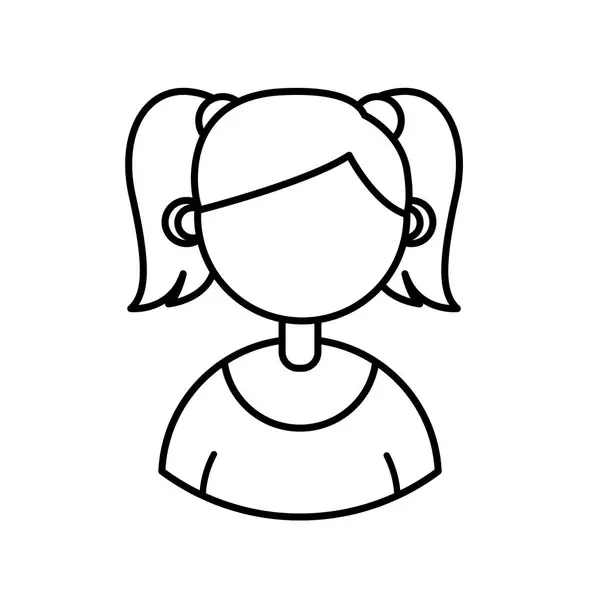 Woman female icon , people line style — Stockový vektor